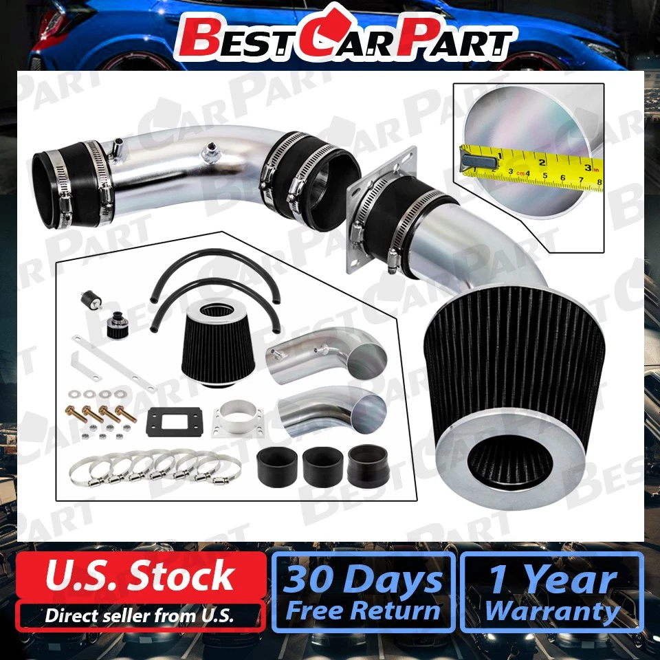 BCP BLACK para 88-95 Pickup 4Runner T-100 3.0L V6 sistema de entrada de ar frio +filtro - Imagem 2 de 4