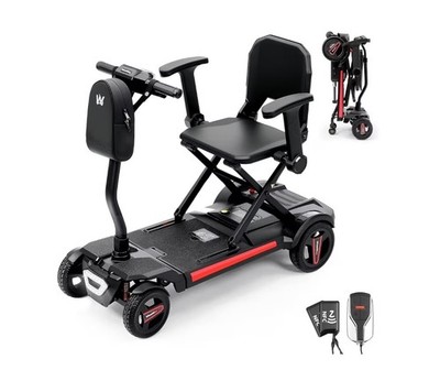 Remote-Control Electric One-Touch Auto-Folding Mobility Scooter for Adults & Sen