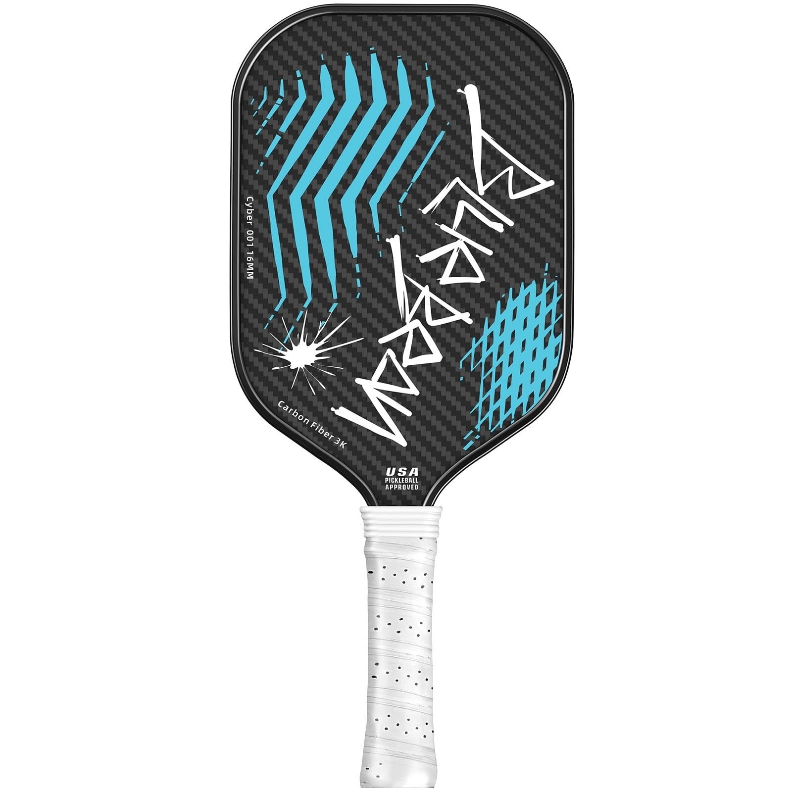 USAPA-Approved 16mm Carbon Fiber Pickleball Paddle with Polymer Core