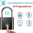Fingerabdruck Smart Keyless Vorhängeschloss Türschloss Koffer Fingerprint Lock