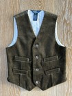 POLO Ralph Lauren Boys 100% Cotton Corduroy Vest In Green Size 6 EUC — photo 2