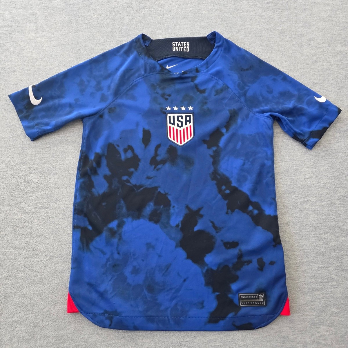 Nike Kids USA Soccer Jersey Blue Tie Dye Dri-FIT DN0846-452 XS | eBay