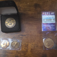 Ismailia Temple, Thomas Edison, Buffalo Bills Bronze Commemorative Medals Lot