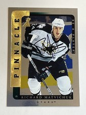 1996-97 Pinnacle Be a Player Hockey Silver Auto - Richard Matvichuk - Stars