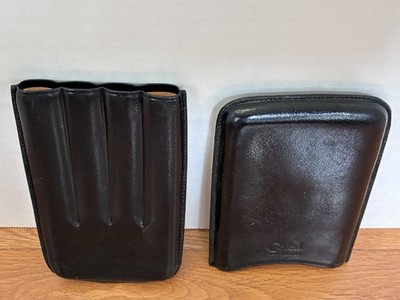 Colibri Leather 4 Cigar Case Holder Spain Black