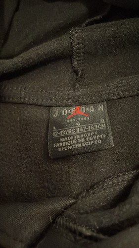 Jordan Hoodie Youth Medium Black With White Jumpman Logo - Picture 4 of 5