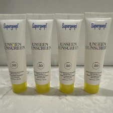4 Supergoop Unseen Suncreen SPF 50 10ml each Travel Size EXP 08/2026