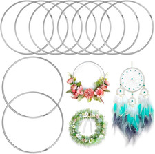 Metallringe Zum Basteln, 10 Stück Deko Ringe Zum Aufhängen, 20Cm Metallring Mit 
