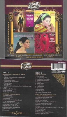 CONNIE FRANCIS-HAPPINESS/MY HEART CRIES FOR YOU/HAWAII/BACHARACH-4 LPS/2 CDS