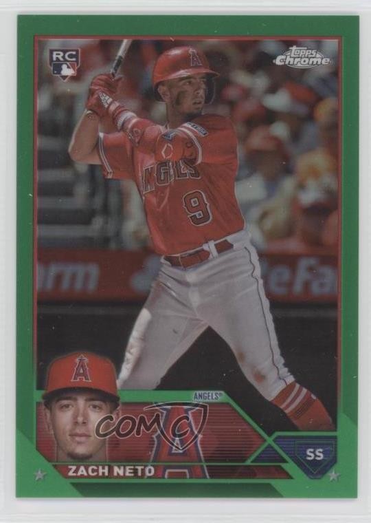 2023 Topps Chrome Update Green Refractor /99 Zach Neto #USC34 0hm8