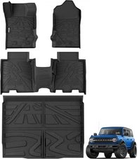 KARPAL Floor Mats for 2021-2025 Ford Bronco 4 Door (Not fit Sport & Rubberized