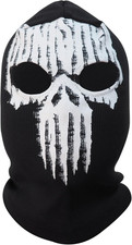 Ghost Balaclava Scary Skeleton Skull Ski Mask for Cosplay, Halloween, Sports, an