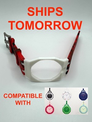Case adapter and Silicone Strap Mod Kit  Compatible AP Swatch Royal Pop IN STOCK