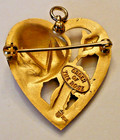 10K Gold Order Of The Rose Heart Beta Sigma Phi Sorority Pin Pendant 6.3 Grams — photo 7