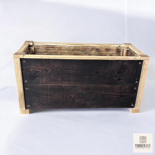 Long Garden Wooden Planter Trough – Handmade Rectangular Veg & Flower Box - 第 1/12 張圖片