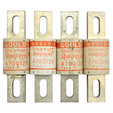 Lot of 4x Gould Shawmut Amp-trap A70Q125 Type 4 Fuse Form 101 125A 700VAC