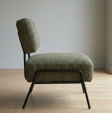 Olive Tub Chair Boucle Upholstered Sofa Armchair Accent Chairs-Send Offer