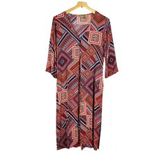 Women's Wrangler Long Duster Western Kimono Cardigan Size Small Festival Rodeo