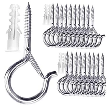 Pack Stainless Steel Ceiling Hooks for Hanging 20 Stainless Steel Silver