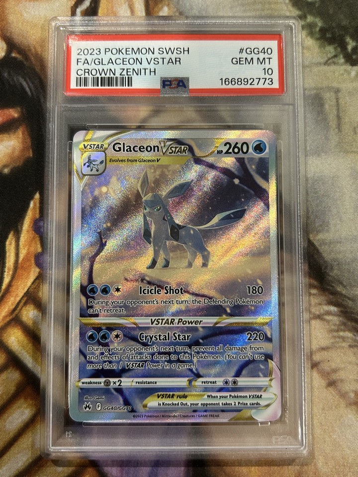 Glaceon VSTAR GG40/GG70 Pokemon Crown Zenith Galarian Gallery SIR - PSA 10 🔥