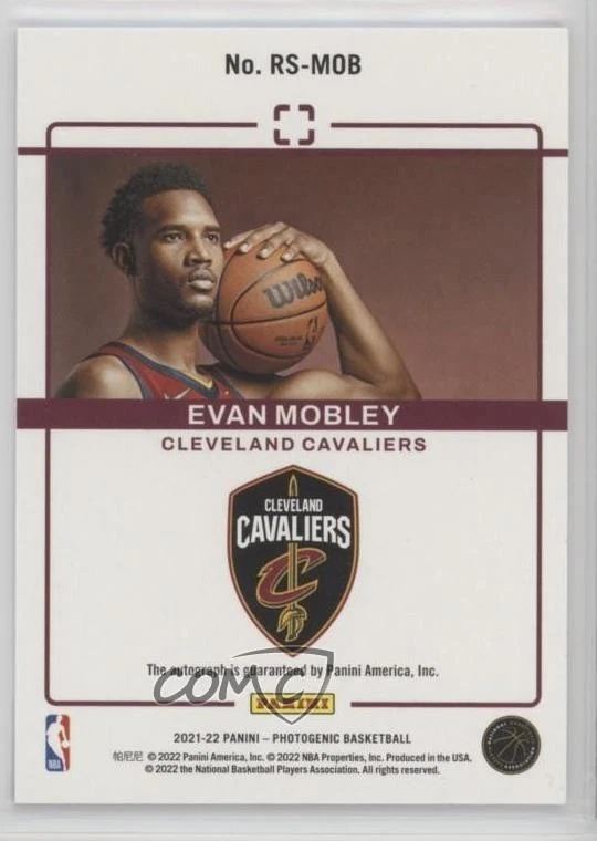 2021-22 Panini Photogenic Rookie Signatures Evan Mobley #RS-MOB Auto RC - Image 2 of 2