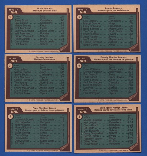 1977-78 OPC O PEE CHEE NHL HOCKEY CARD ERROR CHECKLIST VARIATION 1-132 SEE LIST - Picture 9 of 312