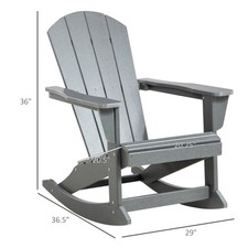 Adirondack Rocking Chair Garden Chair Rocking Chair Light Gray