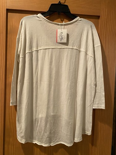 Camicia donna Salt Life scollo a V bianco sporco maniche 3/4 nuova con etichetta taglia S - Foto 3 di 4