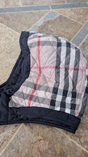 Burberry Hoodie Only Navy Blue/Nova Check Zip Off Brid Snap With Logo Drawstring