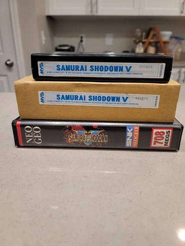 Working - Neo Geo MVS Samurai Shodown 5 cart with shock box - USA seller
