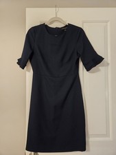 Womens Size 4 Banana Republic Factory Navy Blue Ruffle Sleeve Dress