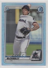 2020 Bowman Draft Chrome Sky Blue Refractor Zach McCambley #BD-112 6u5