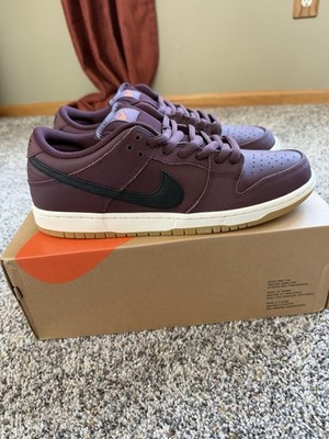Size 11 Nike SB Dunk Low Pro Burgundy Crush Orange Label Skateshop