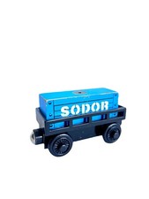 Thomas and Freinds 2003 Cargo Train Blk Wooden Magnet Cargo Car W/ Sodor Cargo 