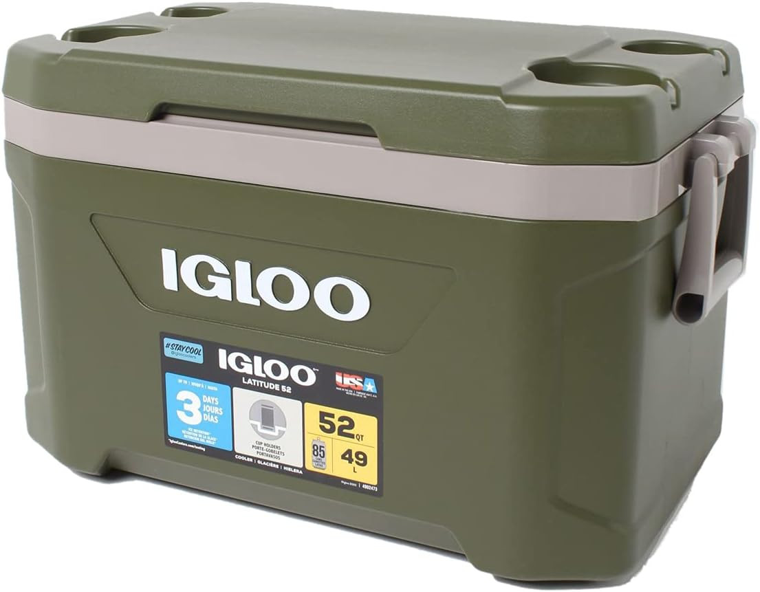 Igloo 60367 Sportsman Latitude 52 Cooler Box, Approx. 11.2 Gal (49 L), Sportsman