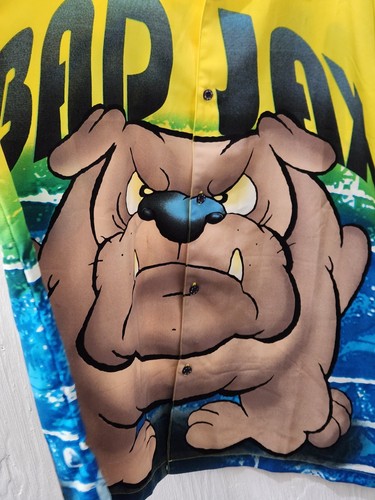 K.A.D Clothing Co. Men XL Casual Summer Bulldog Print Button Front Short sleeves - Picture 3 of 7