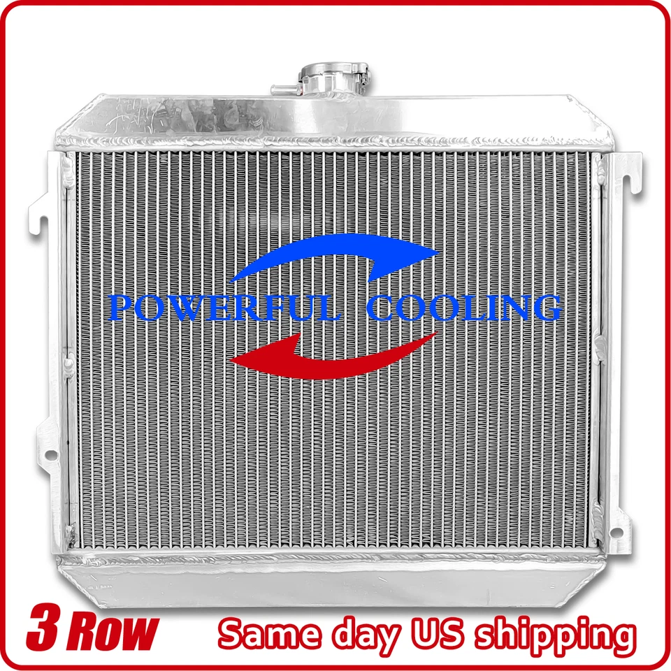 Radiador de aluminio de 3 filas para Nissan Stanza Datsun 620 510 720 L20B MT 1975-1979 Foto 4 de 4