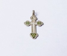 Antikes silbernes Brustkreuz, Feingehalt 84. Original. Zarenzeitliches Russland
