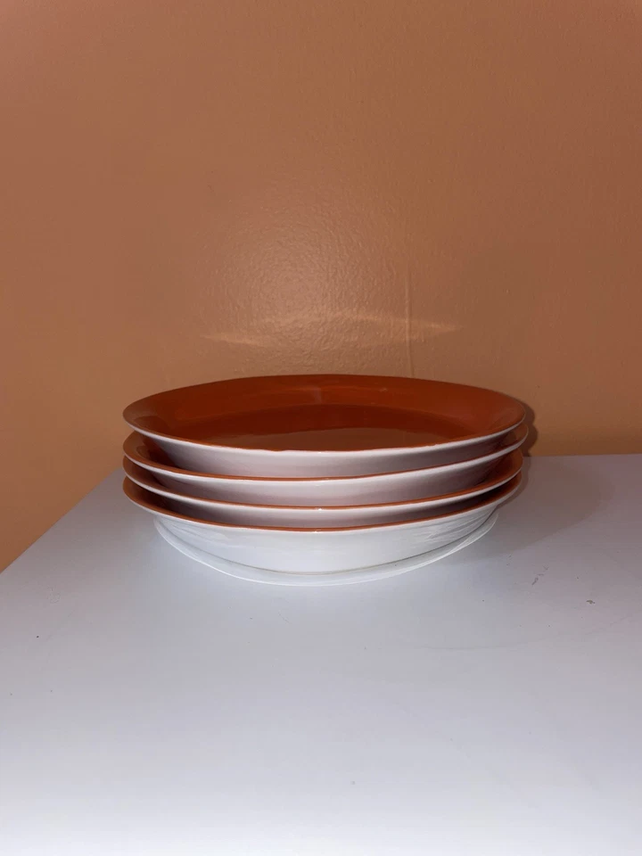 Rachael Ray ROUND & SQUARE - 8.5" Orange Salad Dessert Plates - H019 - Set Of 4 - Image 2 of 4