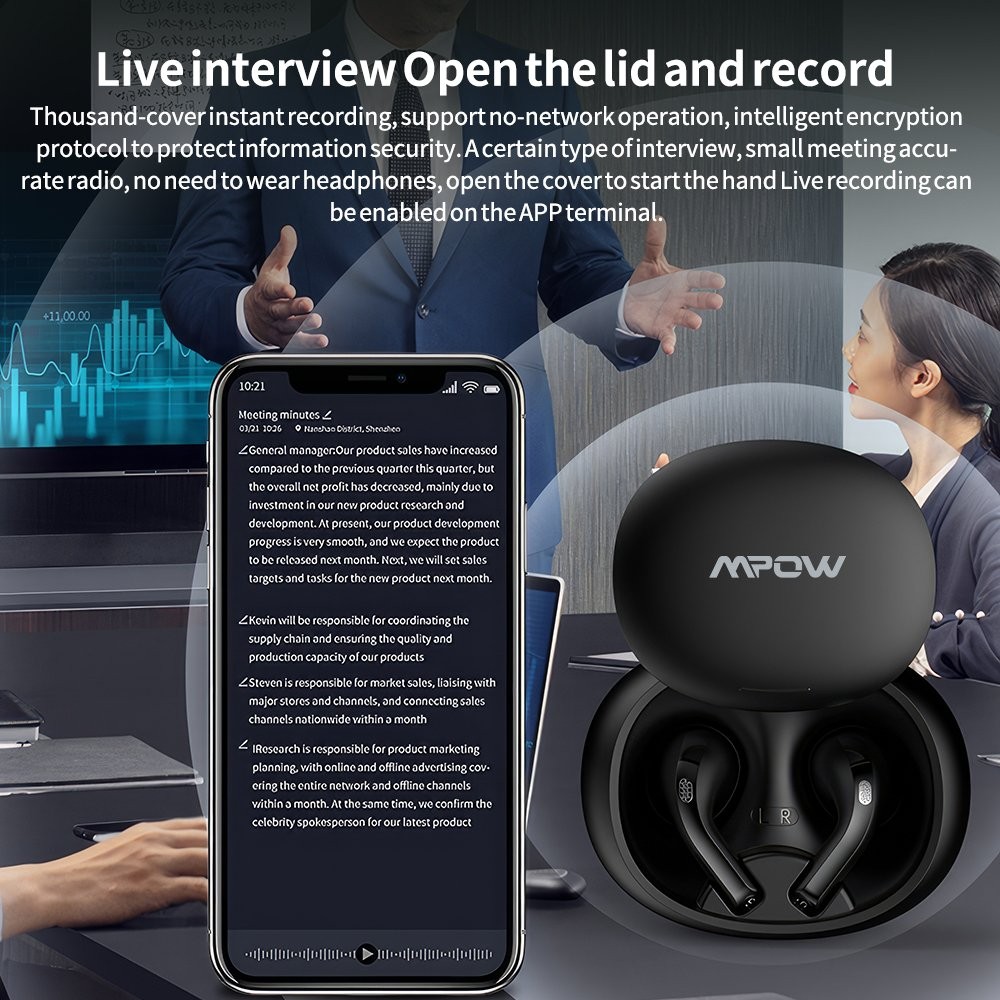 Air Pro AI Smart Translation Earbuds BT Multi Languages Translation Earphones — image 9