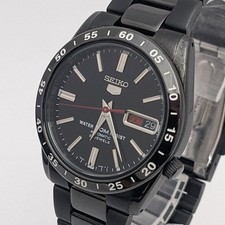 Seiko 5 Automatic Wristwatch Analog Stainless 7S26 02T0 Black Dial Mens