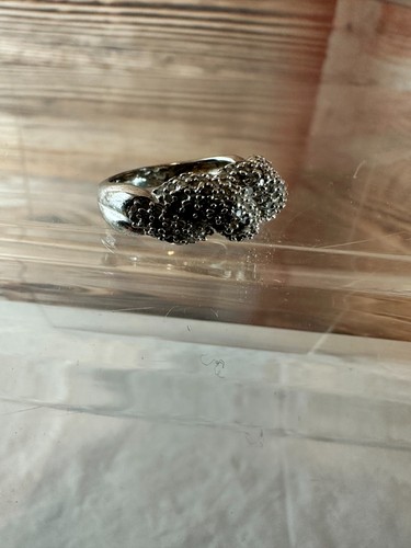 Vtg Womens Fashion Hand Crafted Stack Twisted Sterling Silver Tone Ring Size 6.5 - Bild 2 von 6