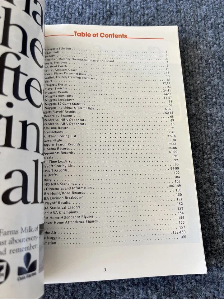 Denver Nuggets 1985-86 Yearbook Alex English Calvin Natt NBA Basketball - Image 3 of 4