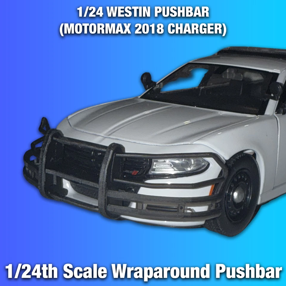 1/24 Motormax 2018 Charger Wraparound Pushbar (Westin) - Image 2 of 4