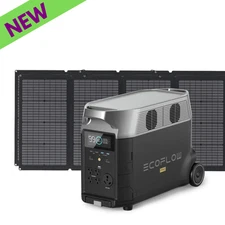 QTY 2 EcoFlow DELTA Pro 3600W Power Stations With Two 220W Portable Solar Panels