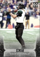 2020 Leaf Draft #25 Cole McDonald Hawaii Rainbow Warriors