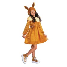 Pokemon Eevee Child Girls Hooded dress Halloween Costume sz small 4-6x
