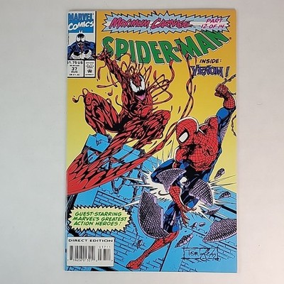 SPIDER-MAN #37 - Very Good Condition - 1993 Marvel - Maximum Carnage - Part # 12