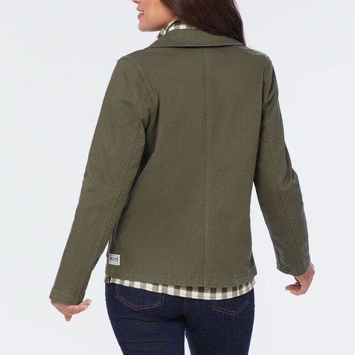Duluth Women’s Small Reserve Unlined Shirt Jacket Pockets Military Utility - Picture 8 of 9