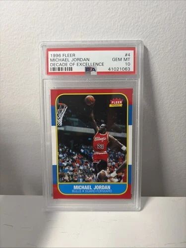 1996 Decade Of Excellence #4 Michael Jordan PSA 10 (86 Fleer RC style)